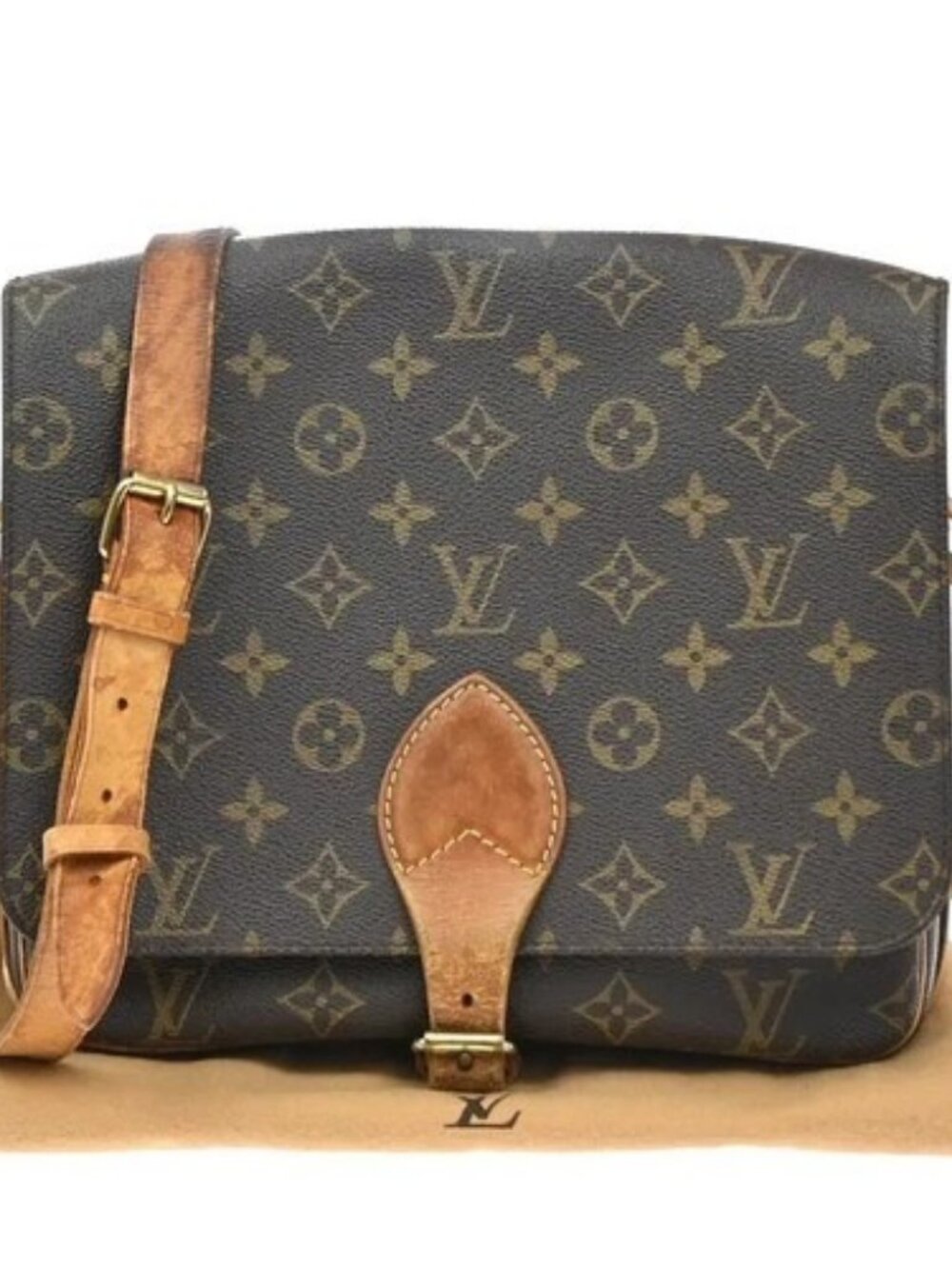 LOUIS VUITTON Cartouchiere GM Shoulder Bag Monogram Leather Brown M51252 30SA230
